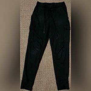 Black Cargo Pants Adjustable With Pockets - S Time And Tru